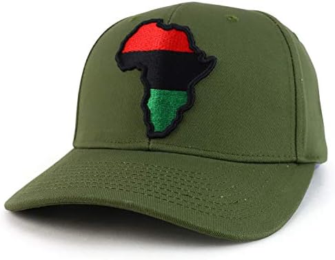 Магазин за модни дрехи Червена Черна Зелена бейзболна шапка с Бродирани Структурна Карта на Африка