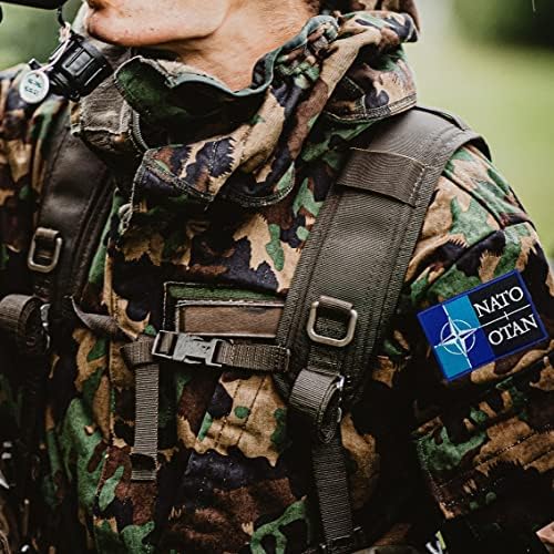 Ленти с тактически емблема на A-ONE с шарките на НАТО + Жени с лацканом хартата на Литва, Пришитая нашивка за армейского