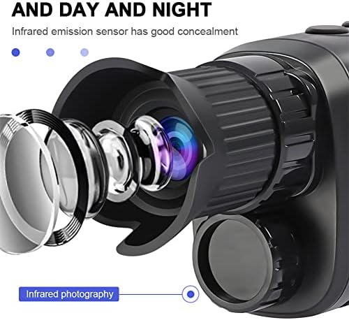 Монокуляр за нощно виждане, Цифрови Очила за нощно виждане в тъмното, 1080p Full HD Видео Инфрачервен Монокуляр