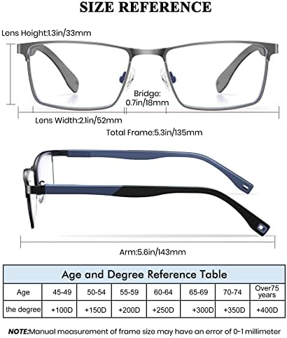 Мъжки слънчеви очила за четене FelixAim, Мъжки Метални Ридеры, Блокиране на Синя Светлина, по-Леки Очила в