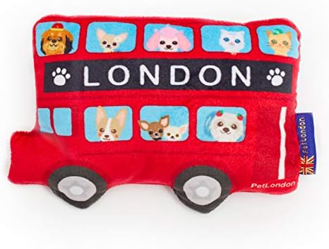PetLondon Графична играчка за кучета в Лондонския Червено Автобус - Забавно Печатна Лондонската Маршрутка, Британска