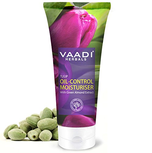 Vaadi Herbals Tulip Oil Control Хидратиращ Крем За лице с екстракт от зелен бадем 12,2 унция (опаковка от 6 х 60 мл)