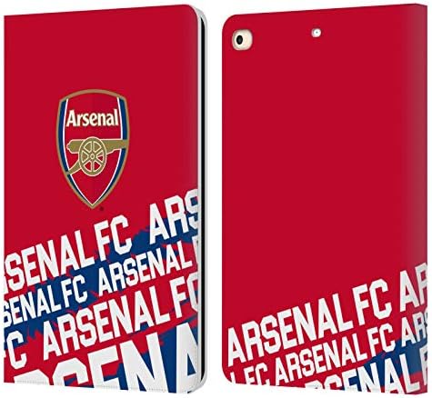 Дизайн на своята практика за главата Официално Лицензиран Градиентный герб ФК Арсенал и логото на Арсенал Кожен Калъф-книжка-джобен формат и е Съвместим с Apple iPad 9.7