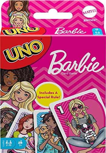 Игра на кукли Барби UNO за семейни вечери, Играта-пътуване С графика кукли Барби и специални правила за 2-10 играчи