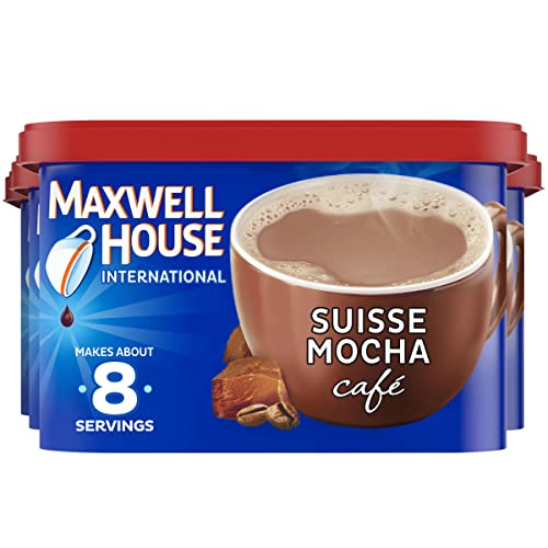 Смес за приготвяне на разтворимо кафе напитка Maxwell House International Suisse Мока Кафе, 4 карата. Опаковка
