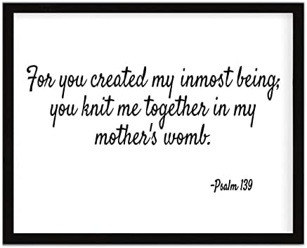 Понеже Ти си Създал Моето Интимните Създание; Ти си Ме Свързват Заедно в Утробата на Майка Ми. - Християнско Стенно Изкуство,