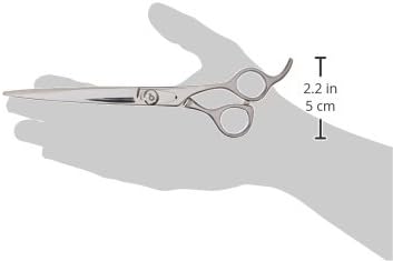 Tamsco Тънки Японски Ножици от Неръждаема Стомана 8.25 Инча Извити, за да Проверите за Отпечатъци за Стайлинг на Коса Фризьор-Стилист