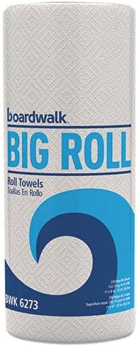 Boardwalk 6273 Хвърляне на салфетки с перфорации, 2 пласта, Бяла, 11 X 8 1/2, 250 г /ролка, 12 ролки / Кутия