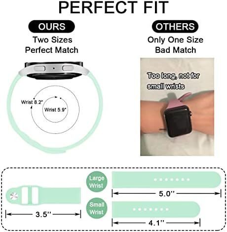 Каишка HALLJOY за Galaxy Watch 5 ленти за жени, Мека лента за Galaxy Watch 4/5 40 мм 44 мм, Galaxy Watch 4 Classic 42 мм
