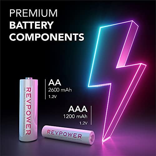 REV Power Pack Ni-MH Акумулаторни батерии тип AAA с Голям капацитет, Предварително заредена в завода, 1.2,