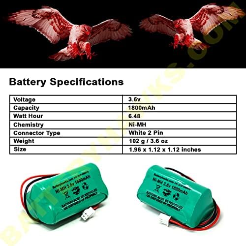 Батерия Hawk (2 опаковки) Ni-MH AA1800mAh Слънчева Светлина 3,6 V AA NIMH 1800 MAH 3,6 v 1800mAh Ni-MH Батерия за