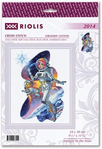Комплект за бродерия на кръстат бод RIOLIS 9,5 X11,75 - Направо към звездите (18 броя)