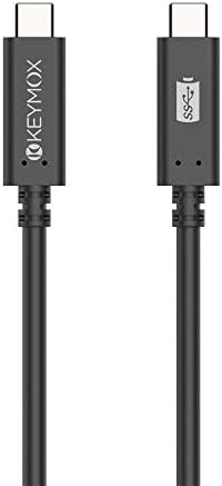 Кабел Type C, Кабела на зарядното устройство Keymox USB-C-USB-C 3.1 Gen 1 с храненето 100 Вата за Galaxy S8
