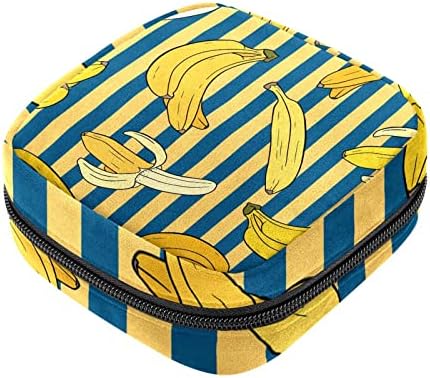 Чанта за съхранение на Хигиенни Кърпички със Синьо Каракулевым Шарките на Тигър, Преносим Чанта за Менструални Тампони за Момичета,