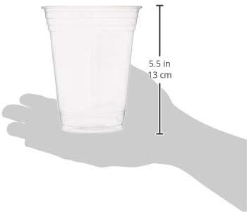 SOLO Cup Company TP16D-1 Пластмасов ультрапрозрачный чаша за студени напитки Solo TP16D обем 16 унции (1 опаковка