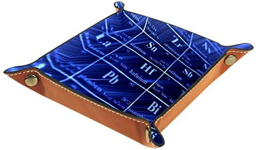 Тава AISSO Valet с Периодичната таблица, Кожени Тави за Бижута с Печат, Кутия-Органайзер за Портфейли, Часовници, Ключове,