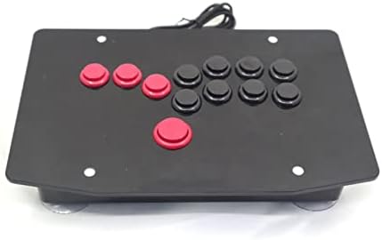 Аксесоари за игралната конзола DJATM RAC-J500B-PS Полнокнопочный Аркадна бойна джойстик PS4/PS3/PC-Жична USB за отдих и развлечения (Размер: червен черен)