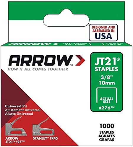 Задържане детайл Arrow 276 Оригинални скоби JT21 / T27 диаметър 3/8 инча, 1000 броя в опаковка (S? t?f f?v?)
