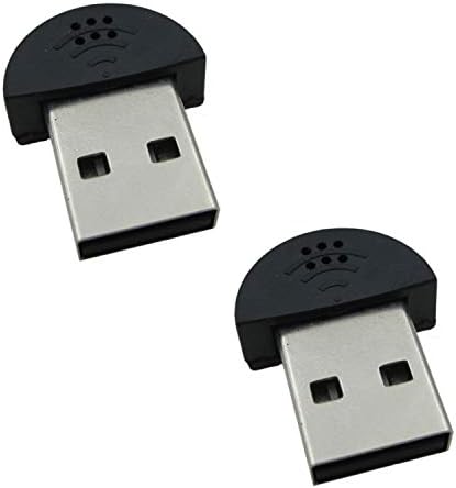 KISEER 2 броя Мини микрофон USB 2.0 plug към вашия лаптоп/настолен КОМПЮТЪР за Skype, MSN, запис на Yahoo,