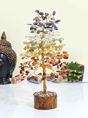 Дървото на живота с 7 Чакри - Кристалното дърво и лабрадорит, Скъпоценен камък, Асорти кабошонов, камъни Направи си сам,
