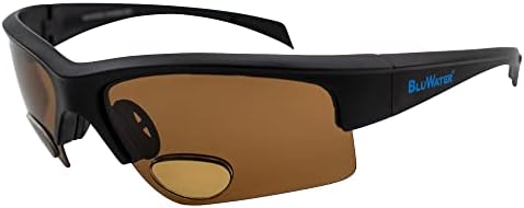 Global Vision BluWater Поляризирани Бифокални очила за мъже и Жени UV400, Устойчиви на надраскване Очила за Риболов с Бифокальными точки + 2,0 Увеличение, Черна Рамки, с Сиви Поля?