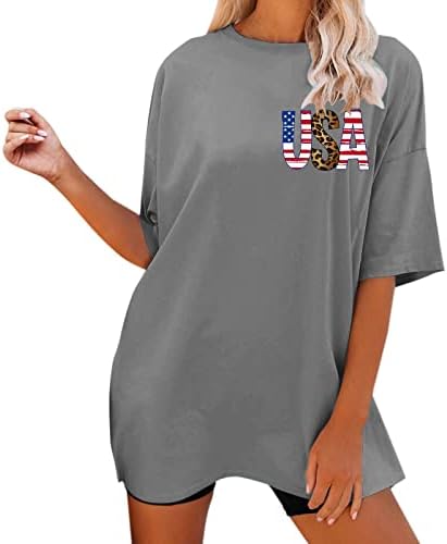 Женска Тениска Оверсайз, Забавен Буквално Модел, През Цялата Деколте, Къс Ръкав, Свободни Ризи, Дамски Ризи,