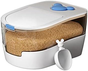 XBWEI Контейнер за ориз в килера, контейнер за съхранение на ориз, бункер за съхранение на зърно, захранващи сухи храни за