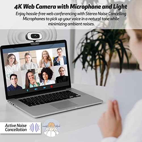 Уеб камера AVMP 4k с подсветка uhd 8mp с автофокус USB Уеб камера с Микрофон за Настолен КОМПЮТЪР Потоковая Камера за Компютър,