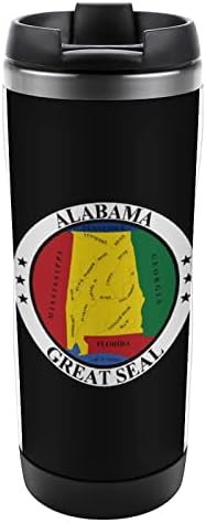 Флаг на щата Алабама Бутилка за Вода От Неръждаема Стомана С Вакуумна Изолация За Пътуване и Спорт