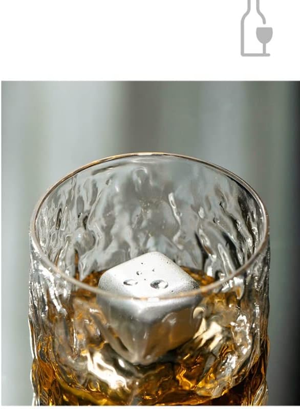 KJHD Чаши за ракия с нередовни тапицерия, чаши за вино за шотландско уиски, Старомодна чаша за уиски, чаша за ликьор (Цвят: A, размер: както е показано на фигурата)