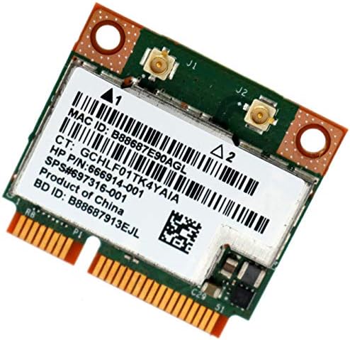 Deal4GO BCM943228HMB BCM43228 802.11 n 300 Mbps Двухдиапазонная Половината Mini PCIe Безжична WiFi карта, Bluetooth
