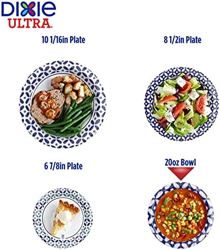 Хартиени чаши Dixie Ultra, 20 грама, за Еднократна употреба чаши за принтом за вечеря или обяд, Опаковка и дизайн могат да се различават, брой 52 (опаковка от 1)