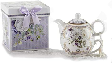 Порцелан чай Delton Porcelain 8149-7 Purple Elegance За един, с височина 6 см