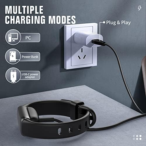 TiMOVO [1 опаковка] Кабела на Зарядното устройство за фитнес тракер Fitbit Luxe /Charge 5 /Luxe Special Edition, на
