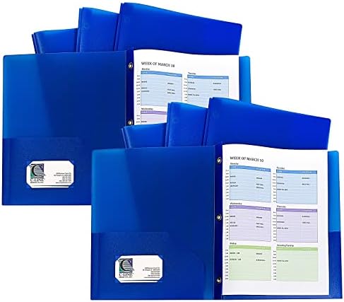 C-Line Products CLI32965-2 Две Найлонови джоба папки за клас К-12, сини - Опаковка от 2