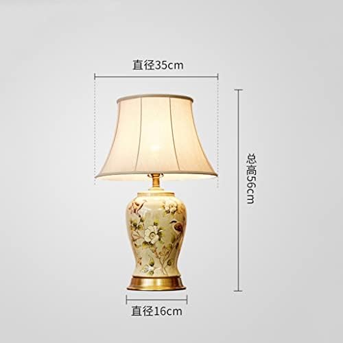 ZJHYXYH Керамична Настолна Лампа за дневна в стил Кънтри, Декоративни Лампи за изложбена зала, Китайска Класическа Настолна
