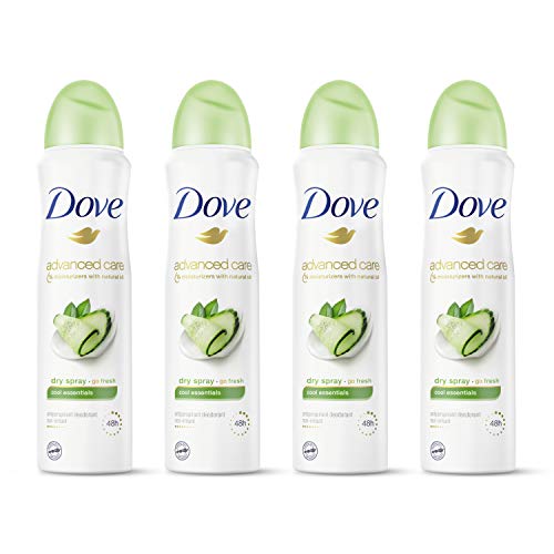 Дезодорант-антиперспиранти Dove Advanced Care Dry Спрей за жени, Cool Essentials, за 48-часова защита и мека,