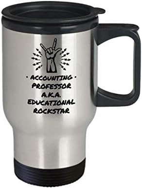 Чаша за пътуване на Професор счетоводни / Чаша-Образователна рок-звезда-Идеи за подаръци Професор-Забавни чаши за кафе професор-За жени / Мъже