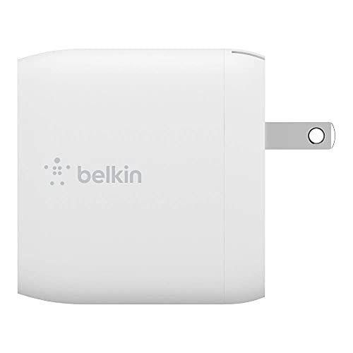 Кабел Belkin BoostCharge Pro с гъвкава оплеткой USB Type A до Lightning (2 м / 6,6 фута), бял, със зарядно
