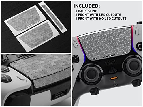 Комплект TouchProtect Silver Hex Pro за PS5 | Dualsense Edge и стандартен комбиниран пакет текстурирани корицата