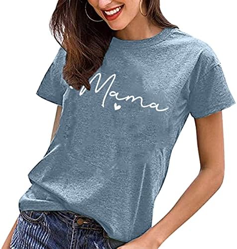 Тениска Майка за Жените, Тениска с Писмото Принтом Мама, Забавни Тениски с образа на Мама, Ежедневни Блузи