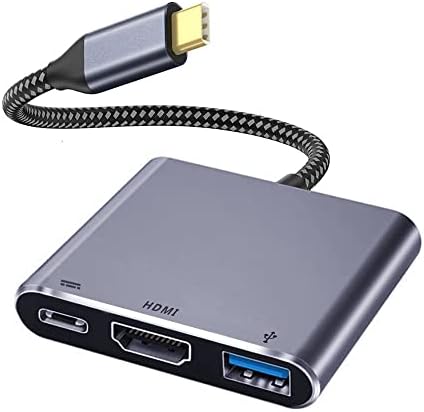 Многопортовый адаптер QCEs USB C-HDMI, Многопортовый Цифров AV адаптер USB-C, Конвертор Type C за Mac с видеовыходом