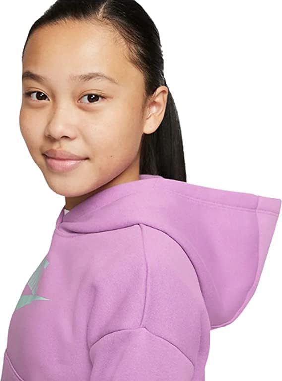 Мек вълнен плат Пуловер с качулка на Найки Girls' Sportswear Club