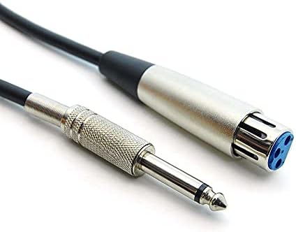 В КОМПЛЕКТ 100 фута конектор XLR 3P за Асиметричен микрофонного кабел 1/4 , 10 бр.