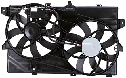 TYC 622040 Вентилатор за охлаждане в събирането, съвместим с Ford Edge 2010-2014 година на издаване, черен