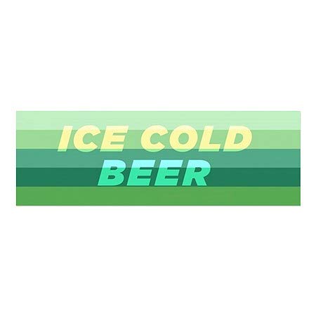 CGSignLab | Стикер за windows ледено студена бира - Модерен наклон | 36 x12