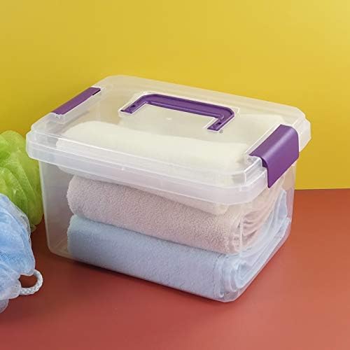 Кутии за съхранение Sandmovie 5,5 Qt с Капаци, Чанта за съхранение от Прозрачна пластмаса, 6 опаковки