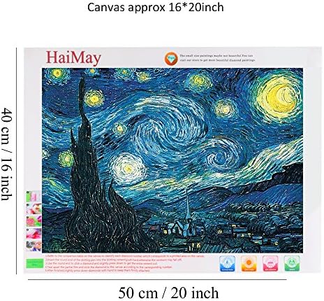 HaiMay 2 опаковки САМ 5D Диамантена Живопис Комплекти Пълна Тренировка Планински Кристал Картина на Звездното Небе Диамантени