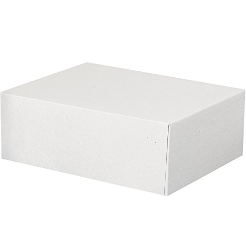 Сгъваеми Картонени кутии за канцеларски материали, 8 1/2 x 11 x 4, Бяла, 150 / Калъф