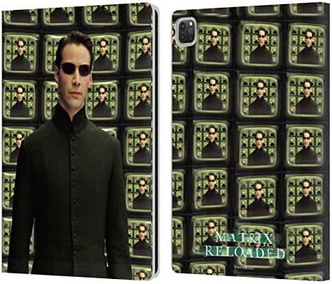 Head Case Designs Официално Лицензировала Matrix Reloaded Neo 2 Key Art Кожен калъф-книжка-джобен формат и е Съвместим с Apple